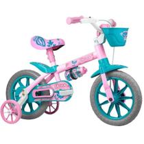 Bicicleta Nathor Charm Feminina Aro 12 Rosa/Anis