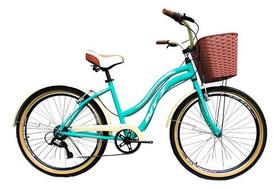 Bicicleta Ntz 26 Alum Beach Caiçara Retro Confort Azul M