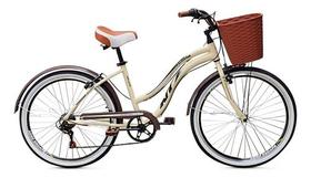 Bicicleta Ntz 26 Aluminio Beach Caiçara Retro Confort Bege M Bicicleta Ntz 26 Aluminio Beach Caiçara Retro Confort Bege M