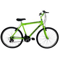 Bicicleta Passeio 18 Marchas Aro 26 Masculina Verde Neon - SAMY