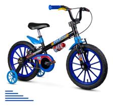Bicicleta passeio infantil Nathor Aro 16 Tech boys R16 - preto/azul/azul-celeste Bicicleta passeio infantil Nathor Aro 16 Tech boys R16 - preto/azul/azul-celeste