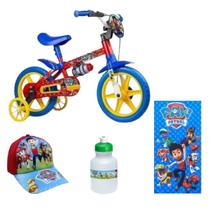 Bicicleta Patrulha Canina Aro 12 Passeio 4 itens