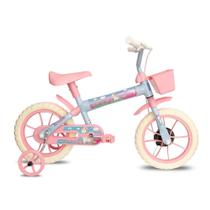 Bicicleta Paty aro 12 Azul Bebê e Rosa com Acessorios Bicicleta Paty aro 12 Azul Bebê e Rosa com Acessorios