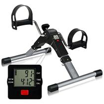 Bicicleta Pedal Exerciser Mini Bike Ergométrica com Display LCD e Resistência Ajustável Portátil