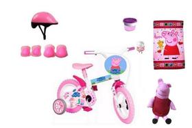 Bicicleta Peppa Pig Aro 12 Com 7 Itens