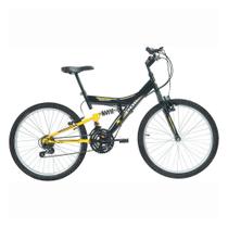 Bicicleta Polimet Full Suspension Kanguru Quadro 16/Aro 24/18 Velocidades Preto 7021