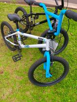 Bicicleta pro x bmx serie 5 freio v-brake aro 20 - branco/azul