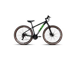 Bicicleta Pulse Quick Aro 29 Freio a Disco 21V Cambios Shimanos Preto Verde e Branco