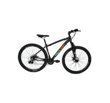Bicicleta Pulse Quick Aro 29 Freio a Disco 21V Preto Aqua Laranja