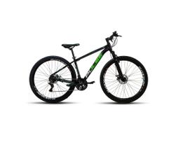 Bicicleta Pulse Quick Aro 29 Freio a Disco 21V Preto Verde e Branco