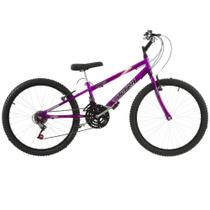 Bicicleta Rebaixada Ultra Bikes Aro 24 18 Marchas Lilás