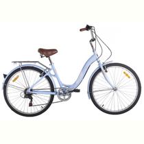 Bicicleta Retrô Aro 26 Alumínio 7V Azul Shimano City
