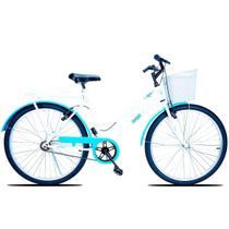 Bicicleta Retrô Feminina Forss Rose Aro 26 - Azul Bebe