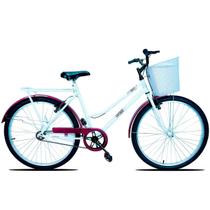Bicicleta Retrô Feminina Forss Rose Aro 26 - Violeta Bicicleta Retrô Feminina Forss Rose Aro 26 - Violeta