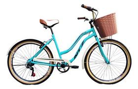 Bicicleta Retro Ntz Beach C Marcha Verde Quadro 26