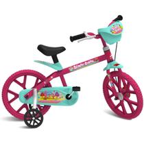Bicicleta Rosa Aro 14 Infantil Bandeirante 3046 Sweet Game Rosa