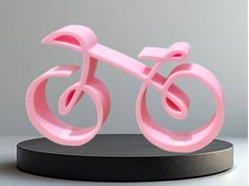 Bicicleta Rosa Decorativa Estatua Brinquedo de Plático PLA 3D Bicicleta Rosa Decorativa Estatua Brinquedo de Plático PLA 3D