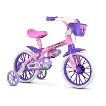 Bicicleta rosa infantil aro 12 cat nathor menina selim macio