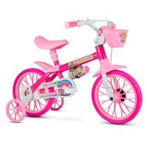 Bicicleta Rosa Infantil Aro 12 Rodinhas Treinamento Passeio