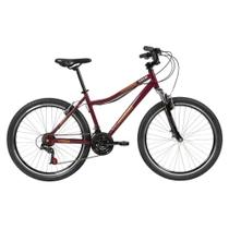 Bicicleta Rouge Aro 26 Feminina Vinho 21 Marchas 2021 Passeio Tamanho 17 - Caloi