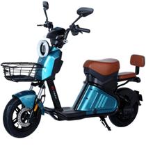 Bicicleta Scooter Elétrica 1000W 48V 22AH com Entrada USB E-Trek Duos Azul Metálico
