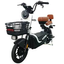 Bicicleta Scooter Elétrica 600W Alarme Eko-5 Branca Duos