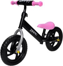 Bicicleta Sem Pedal De Equilibrio Infantil 2 Rodas Zippy Toys Bike De Passeio Para Criança Aro 12 Capacidade 25kg Rosa