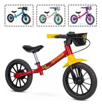Bicicleta sem pedal Infantil Equilíbrio Balance Nathor Aro 12 Fast com cestinha 2 a 4 anos