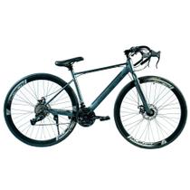 Bicicleta Speed Aro 700 Bike 30 Vel Marchas Phantom Freio a Disco Quadro Aço Carbono Leve Resistente Cor Cinza Cintilante - WCT FITNESS Bicicleta Speed Aro 700 Bike 30 Vel Marchas Phantom Freio a Disco Quadro Aço Carbono Leve Resistente Cor Cinza Cintilante - WCT FITNESS