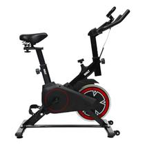 Bicicleta spinning bolt f1 com monitor e ajustes preto e vermelho Bicicleta spinning bolt f1 com monitor e ajustes preto e vermelho