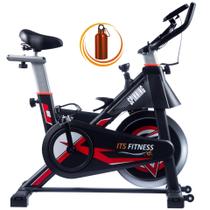 Bicicleta Spinning Ergométrica Mecânica 13kg Inércia Monitor Cardíaco Digital Rpm Velocidade Tempo Distância Calorias Banco Ajustável Guidão