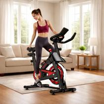 Bicicleta Spinning Ergométrica Para Exercício Profissional com Monitor suporta até 150kg Academia 1.90m