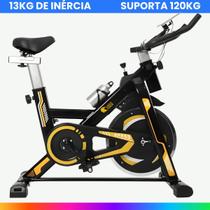 Bicicleta Spinning Ergométrica Suporta 120kg Bike Com Roda De Inércia De 13kg Eagle Force