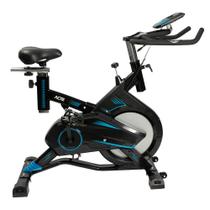 Bicicleta Spinning Pro com Freio Mecânico Suporta Até 120kg Acte Sports E17 Azul