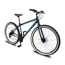 Bicicleta Sportline Aro 29 Aço Carbono 21 Velocidades MTB Câmbio Importado Revo Shift Freio a Disco