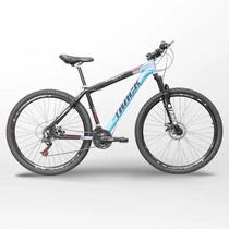 Bicicleta TK3 Troy Track Aro 29 Preto e Azul Bicicleta TK3 Troy Track Aro 29 Preto e Azul