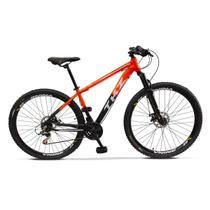 Bicicleta TKZ Fuji Mountain Bike Aro 29 Freio a Disco e Suspensão Mecânica Câmbio Shimano Alumínio 21