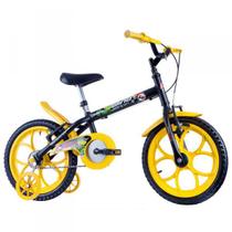 Bicicleta Track Dino Aro 16 Preto/Amarelo - TRACK E BIKES