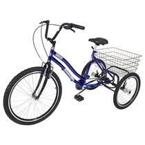 Bicicleta Triciclo 3 Rodas- Azul Freio V-Brake - Dream Bike