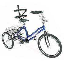 Bicicleta Triciclo Adaptado Azul- Deficiente Físico - Aro 24 - Original DREAM BIKE