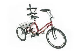 Bicicleta Triciclo Adaptado VERMELHO- Deficiente Físico - Aro 24 - Original DREAM BIKE