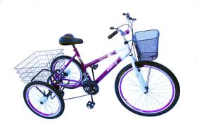 Bicicleta triciclo adulto com aro aero e marcha