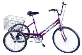 Bicicleta Triciclo Aro 26 Adulto Violeta - Dalannio Bike