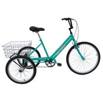 Bicicleta Triciclo Aro 26 cor Azul Turquesa - Dalannio Bike