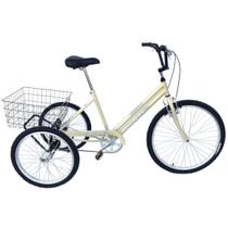 Bicicleta Triciclo Aro 26 cor Bege Bicicleta Triciclo Aro 26 cor Bege