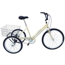 Bicicleta Triciclo Aro 26 cor Bege - Dalannio Bike