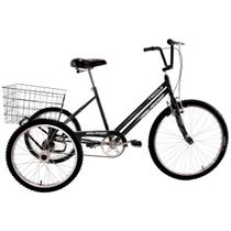 Bicicleta Triciclo Aro 26 cor Preto - Dalannio Bike