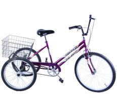 Bicicleta Triciclo Aro 26 cor Violeta