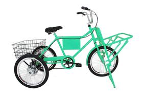 Bicicleta Triciclo de Carga Com Marchas e Freios A Disco