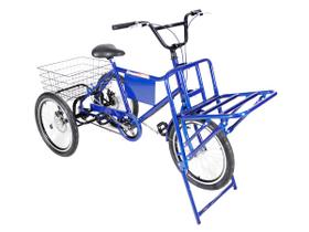 Bicicleta Triciclo De Carga Freios A Disco- Azul- Dream Bike